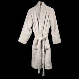 Pottery Barn Teddy‎ Bear Robe Unisex Medium Cream Plush Faux Sherpa Cozy  Spa